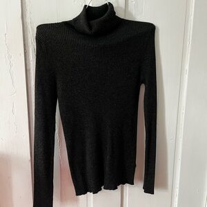 Ambiance Dark Grey Cowl Neck Sweater Slim Fit